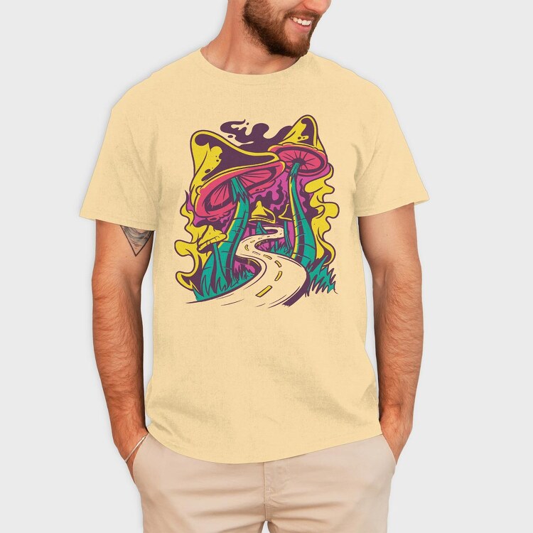 Road Mushroom, Tricou Barbati (Unisex)