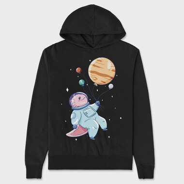 Axolotl Astronaut, Hanorac Oversize Barbati (Unisex)