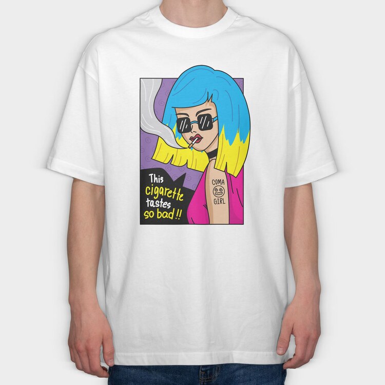 Smoke Smile, Tricou Oversize Barbati (Unisex)