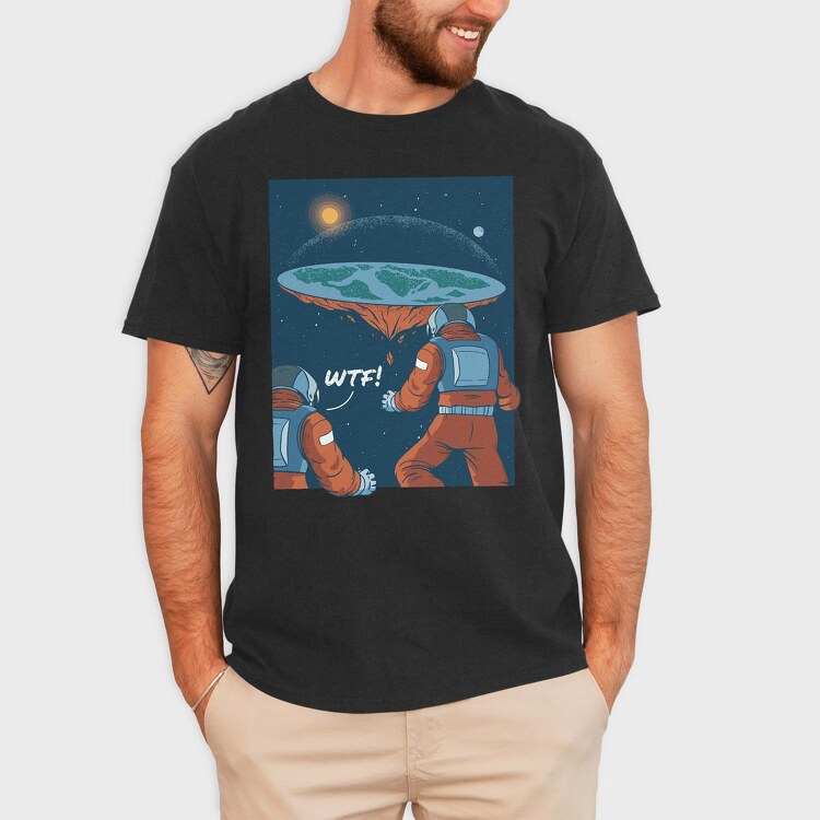 Flat Earth, Tricou Barbati (Unisex)
