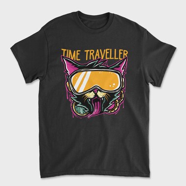 Time Traveler Cat, Tricou Barbati (Unisex)