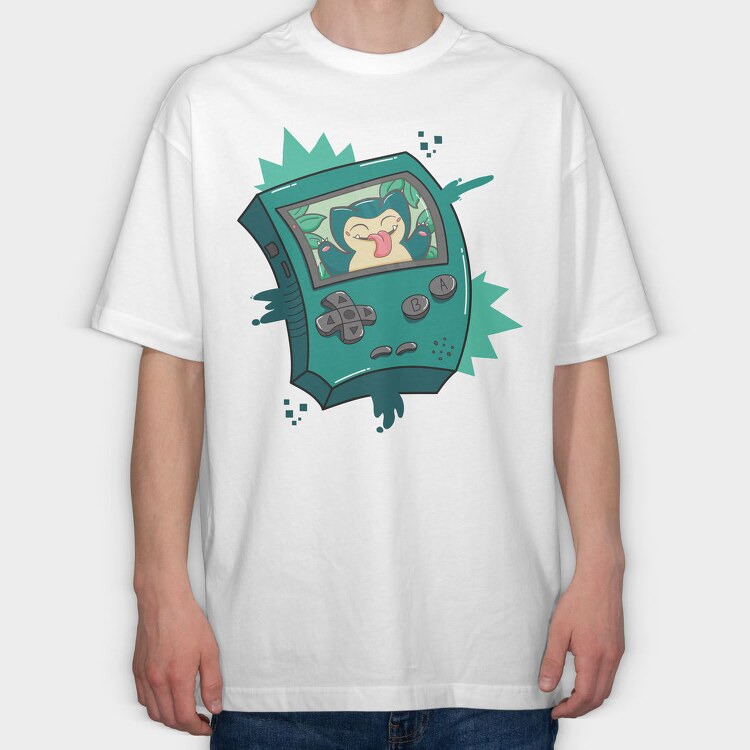 Snorlax King Gameboy, Tricou Oversize Barbati (Unisex)
