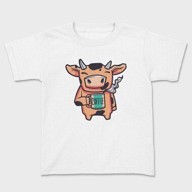 Tricou Copii, Cow Mug Coffee