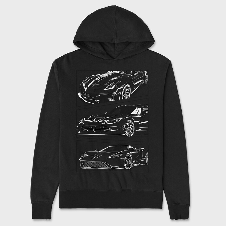 AMERICAN SUPER CAR, Hanorac Oversize Barbati (Unisex)