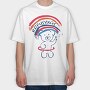 Rainbow Bear Vibes, Tricou Oversize Barbati (Unisex)