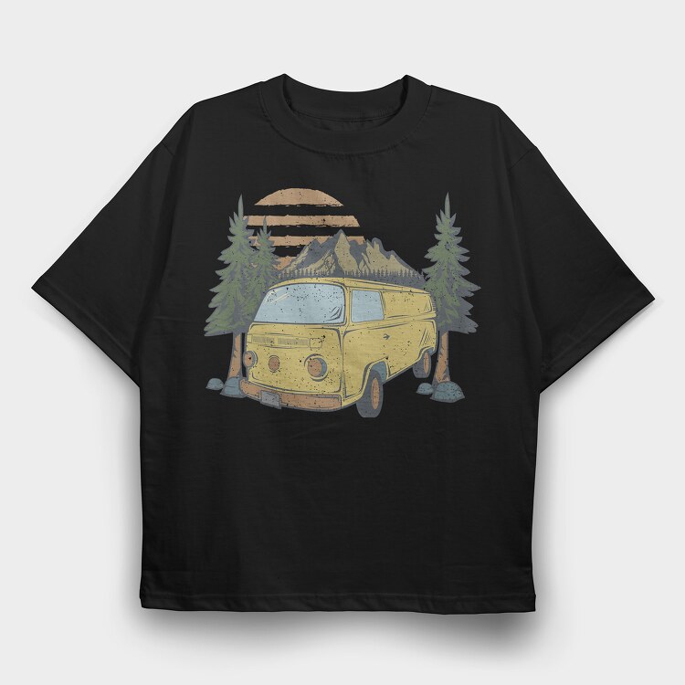 Retro Nature Outdoor 7, Tricou Oversize Barbati (Unisex)