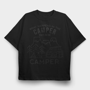 What Happens in the Camper, Tricou Oversize Barbati (Unisex)