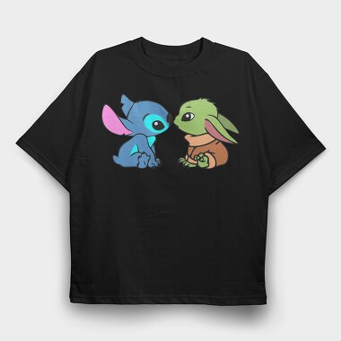 Baby Yoda 9, Tricou Oversize Barbati (Unisex)
