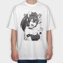 Cat Devil Chic, Tricou Oversize Barbati (Unisex)