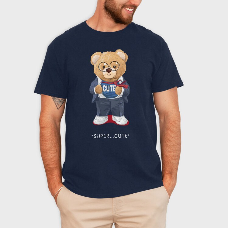 Teddy Hipster Vibes, Tricou Barbati (Unisex)