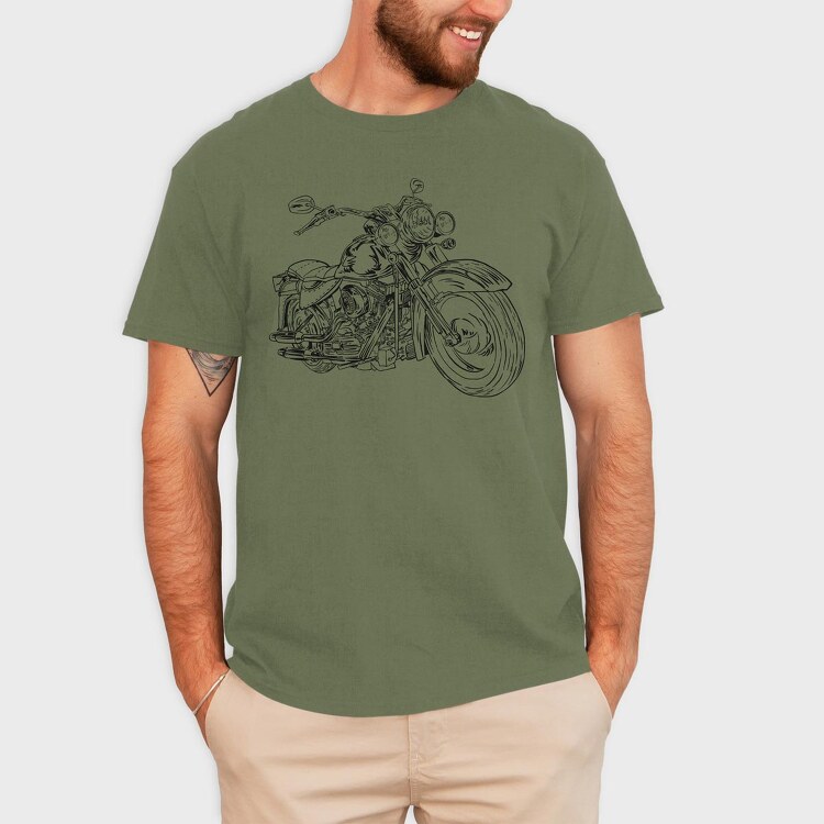 Harley Motorcycle, Tricou Barbati (Unisex)