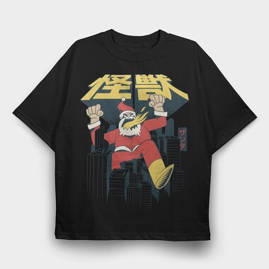 Santa Attack, Tricou Oversize Barbati (Unisex)