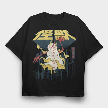 Snowman Attack, Tricou Oversize Barbati (Unisex)