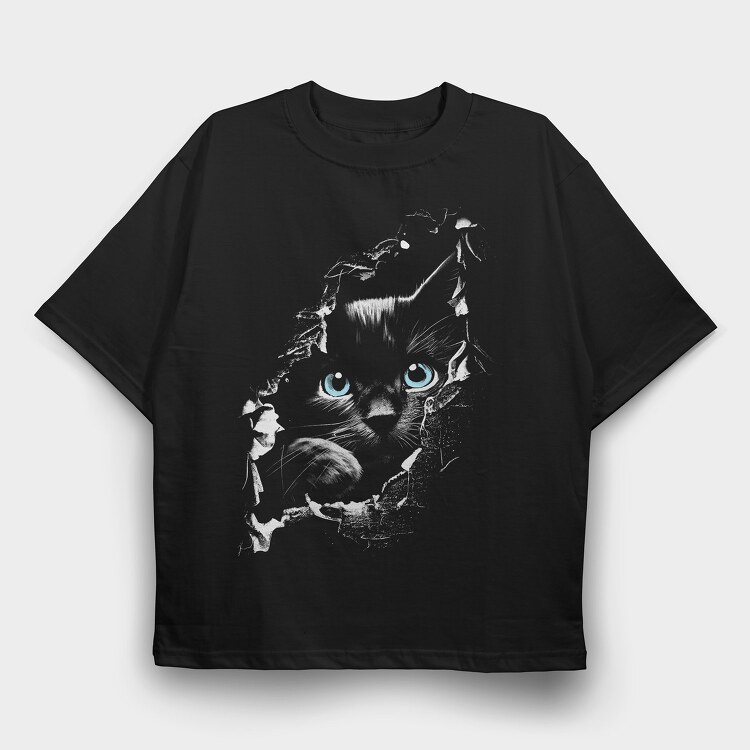 Cat Ripping, Tricou Oversize Barbati (Unisex)