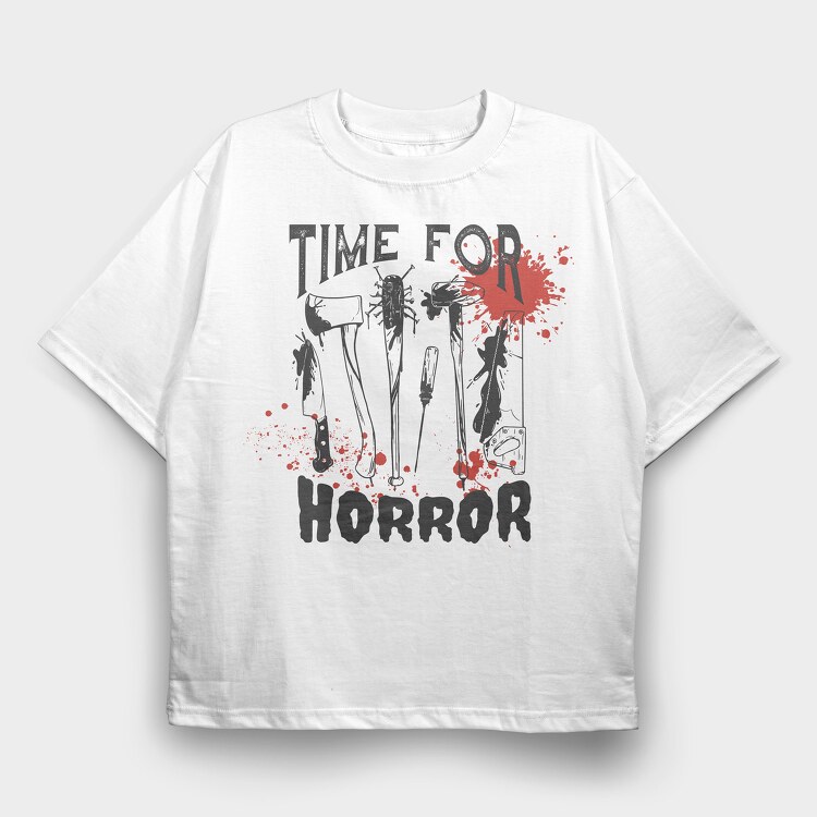 Time for Horror Halloween, Tricou Oversize Barbati (Unisex)