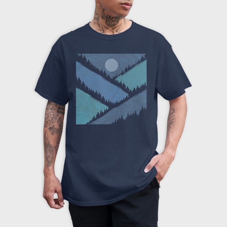 Geometric Mountains, Tricou Barbati (Unisex)