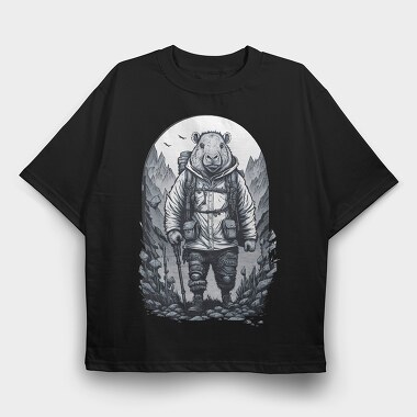 Capibara Nature, Tricou Oversize Barbati (Unisex)