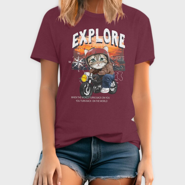 Cat Rider Dreams, Tricou Barbati (Unisex)