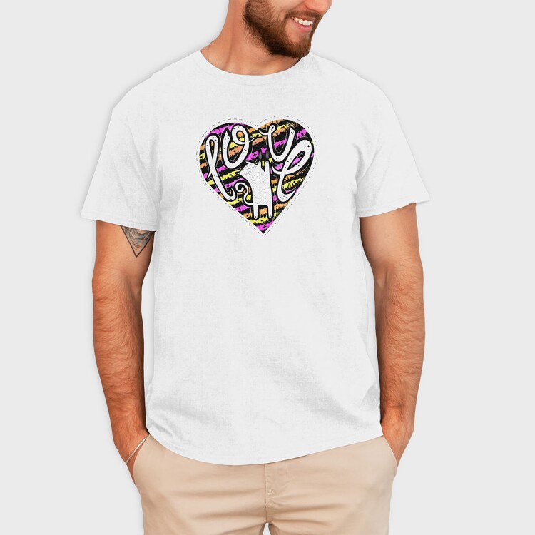 Cat Love Vibe, Tricou Barbati (Unisex)