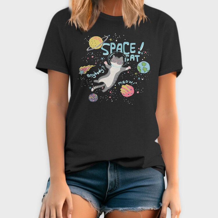 Space Cat Adventure, Tricou Barbati (Unisex)