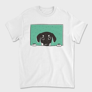 Tricou Barbati (Unisex), Peeking Dog