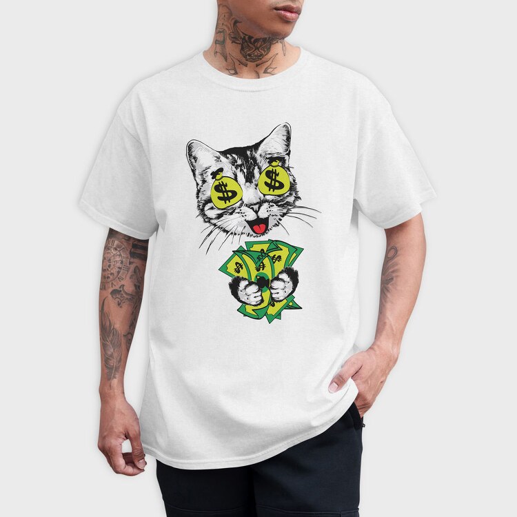 Cat Money Eyes, Tricou Barbati (Unisex)