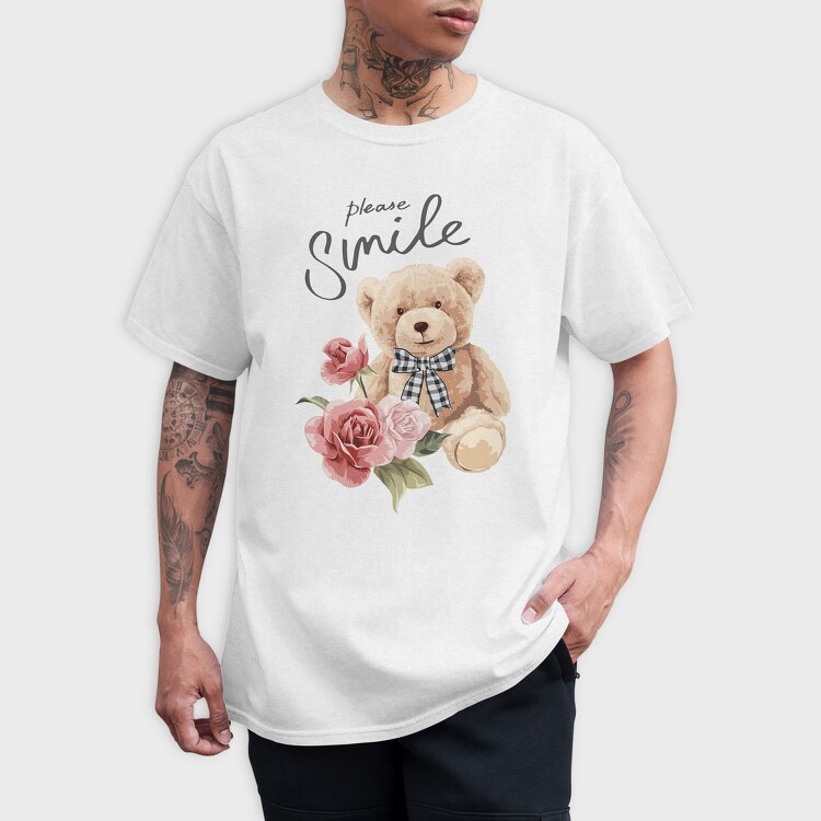 Teddy Rose Smile, Tricou Barbati (Unisex)