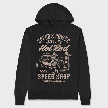 Speed & Power Hotrod, Hanorac Oversize Barbati (Unisex)