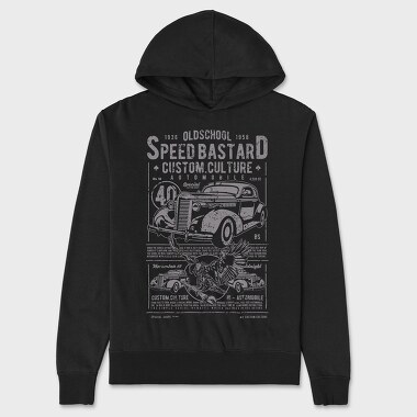 Speed Bastard, Hanorac Oversize Barbati (Unisex)