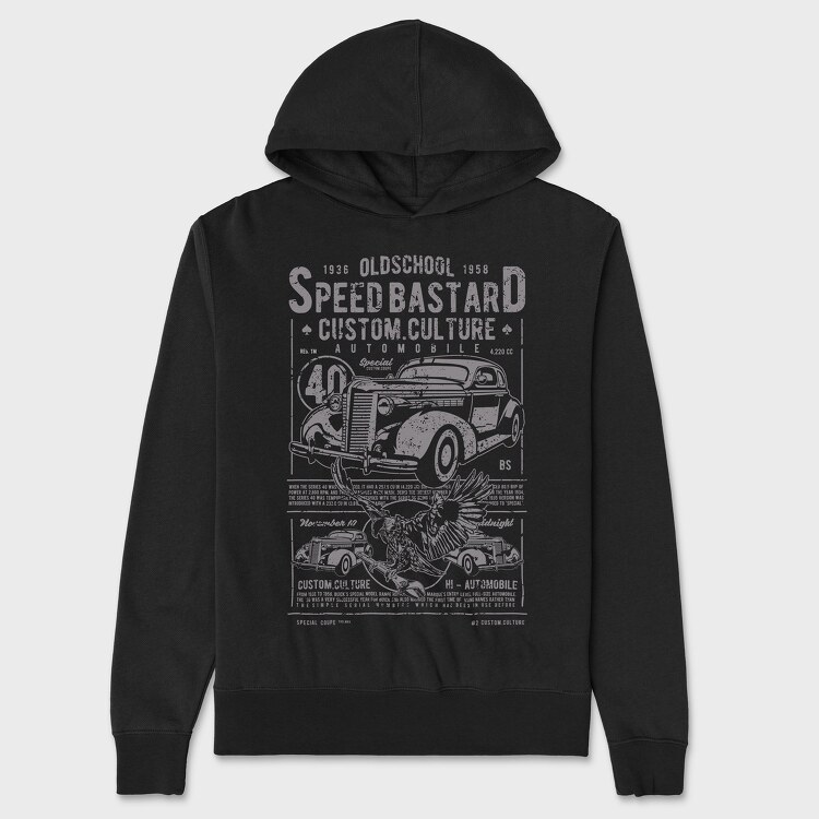 Speed Bastard, Hanorac Oversize Barbati (Unisex)