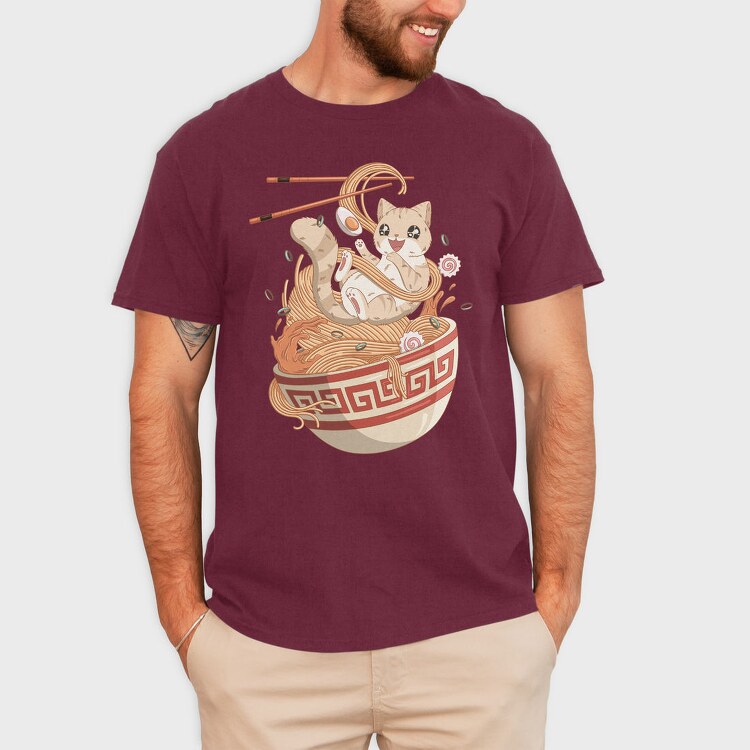 Cat Noodle Dreams, Tricou Barbati (Unisex)