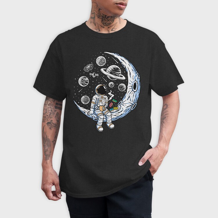 Space Donut Astronaut, Tricou Barbati (Unisex)