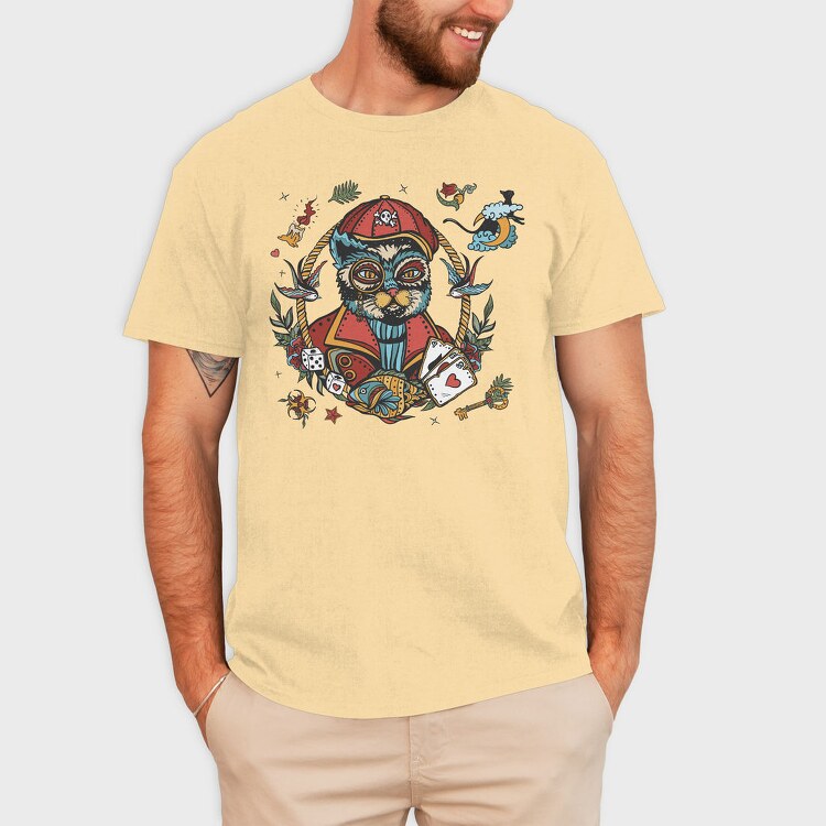Cat Pirate Dreams, Tricou Barbati (Unisex)